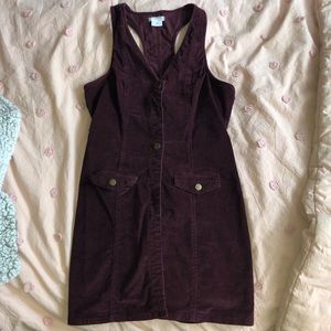 Corduroy Buttonup Dress | Urban Outfitters Size M